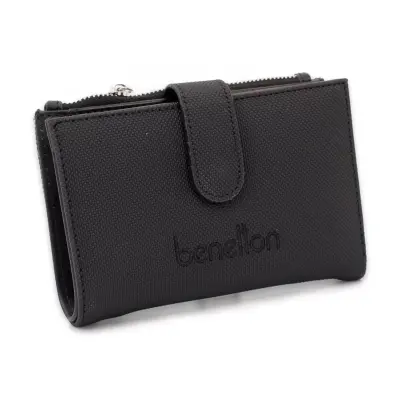 United Colors Of Benetton Bnt_1657 9X11,5X2 Siyah Unisex Cüzdan 