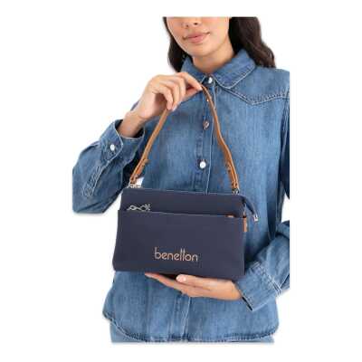 United Colors Of Benetton Bnt_1667 16X24,5X8 Omuz Lacivert Kadın Çanta 