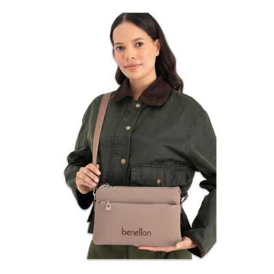 United Colors Of Benetton Bnt_1667 16X24,5X8 Omuz Vizon Kadın Çanta - benetton