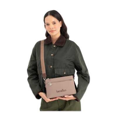 United Colors Of Benetton Bnt_1667 16X24,5X8 Omuz Vizon Kadın Çanta - benetton (1)