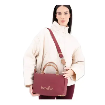 United Colors Of Benetton Bnt_1678 22X25X12 Kol Sı Bordo Kadın Çanta - 2
