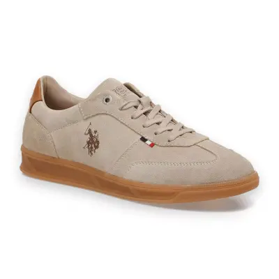 U.s. Polo Assn. 5M Delphi 5Fx Deri Günlük Sneaker Bej Erkek Spor Ayakkabı 