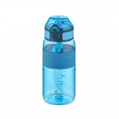 Uzspace 4105 440 Ml Silikon Gövde Pipetli Tritan Su Matarası Mavi Unisex Suluk & Matara - UZSPACE