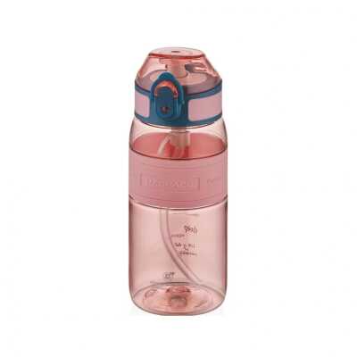 Uzspace 4105 440 Ml Silikon Gövde Pipetli Tritan Su Matarası Pembe Unisex Suluk & Matara 