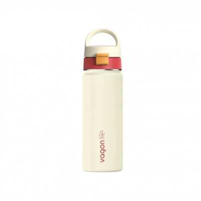 Vagonlife Vgn1110 550 Ml Çelik Termos Krem Unisex Termos Ve Mug - vagonlife