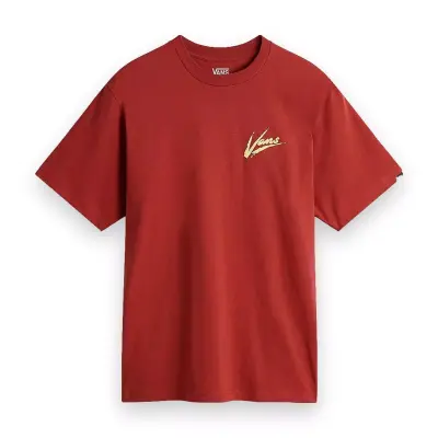Vans Vn000K42 Brush Script Loose Ss Kırmızı Erkek T-Shirt - 4