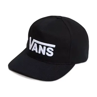 Vans Vn000Qah Drop V Logo Snapback Cap Siyah Unisex Şapka - 1