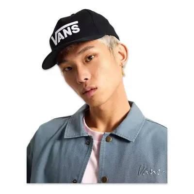 Vans Vn000Qah Drop V Logo Snapback Cap Siyah Unisex Şapka - Vans (1)