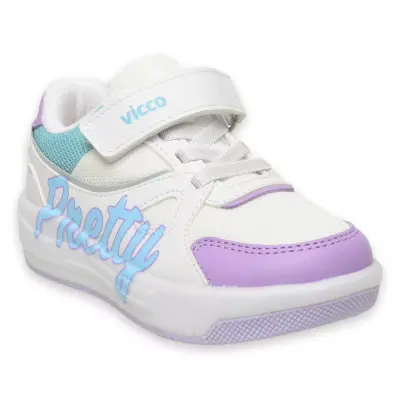 Vicco 220.B25Y.113 Pretty Patik Işıklı Beyaz Çocuk SporAyakkabı - 1