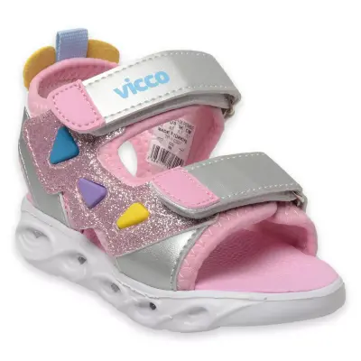 Vicco 321.B24Y204 Hilda Bebe Işılklı Pembe Erkek Çocuk Sandalet - 1