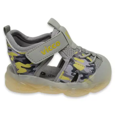 Vicco 321.B24Y211 Bebe Phylon Işıklı Gri Çocuk Sandalet - Vicco (1)