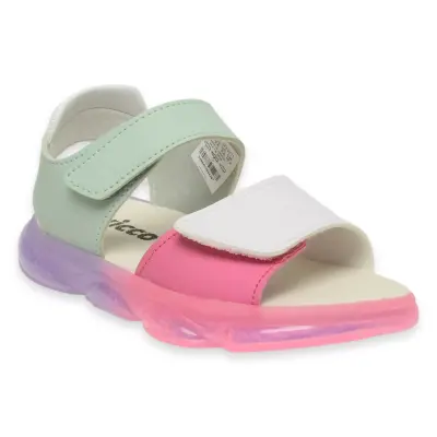 Vicco 321.B24Y223 Bebe Işıklı Çok Renkli Kız Çocuk Sandalet - 1