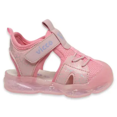 Vicco 321.E24Y211 Ilk Adım Phylon Işıklı Pembe Çocuk Sandalet - 2