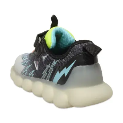 Vicco 346.B25Y214 Flash Bebe Işıklı Phylon Siyah-Beyaz Erkek Çocuk Spor Ayakkabı - 4