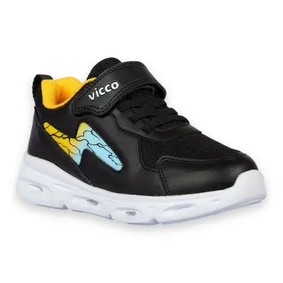 Vicco 346.F25Y.155 Fash Işıklı Phylon Siyah-Beyaz Çocuk Spor Ayakkabı - 1