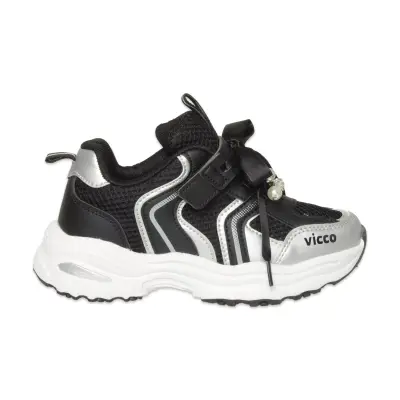 Vicco 346.F26Y.124 Minni Filet Günlük Siyah-Beyaz Kız Çocuk Spor Ayakkabı 
