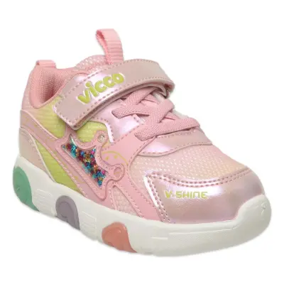 Vicco 346.P25Y.180 Queen Patik Işıklı Phylon Pudra Kız Çocuk Spor Ayakkabı - 1