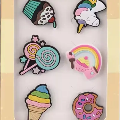 Vicco Jibbitz 996.A26Y001 Charms 6 Pack Çok Renkli Unisex Trend - Vicco (1)