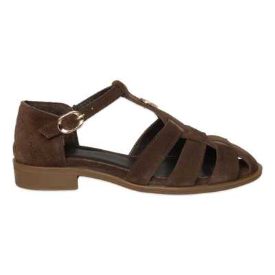 Zeyn 4168 Günlük Kahverengi Kadın Sandalet - ZEYN